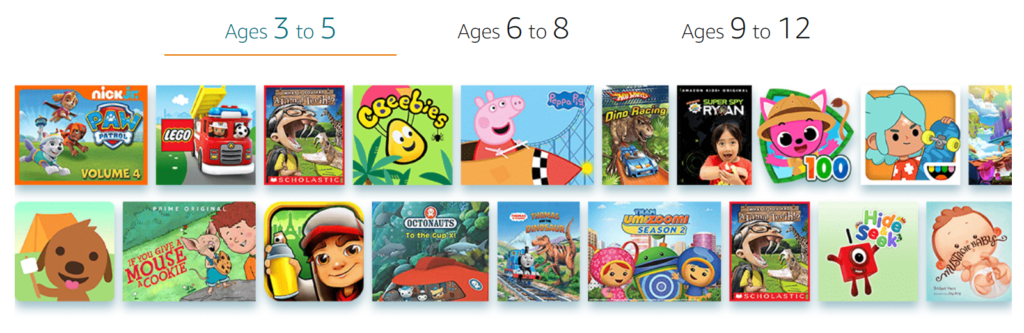 Amazon Kids Ages 3-5